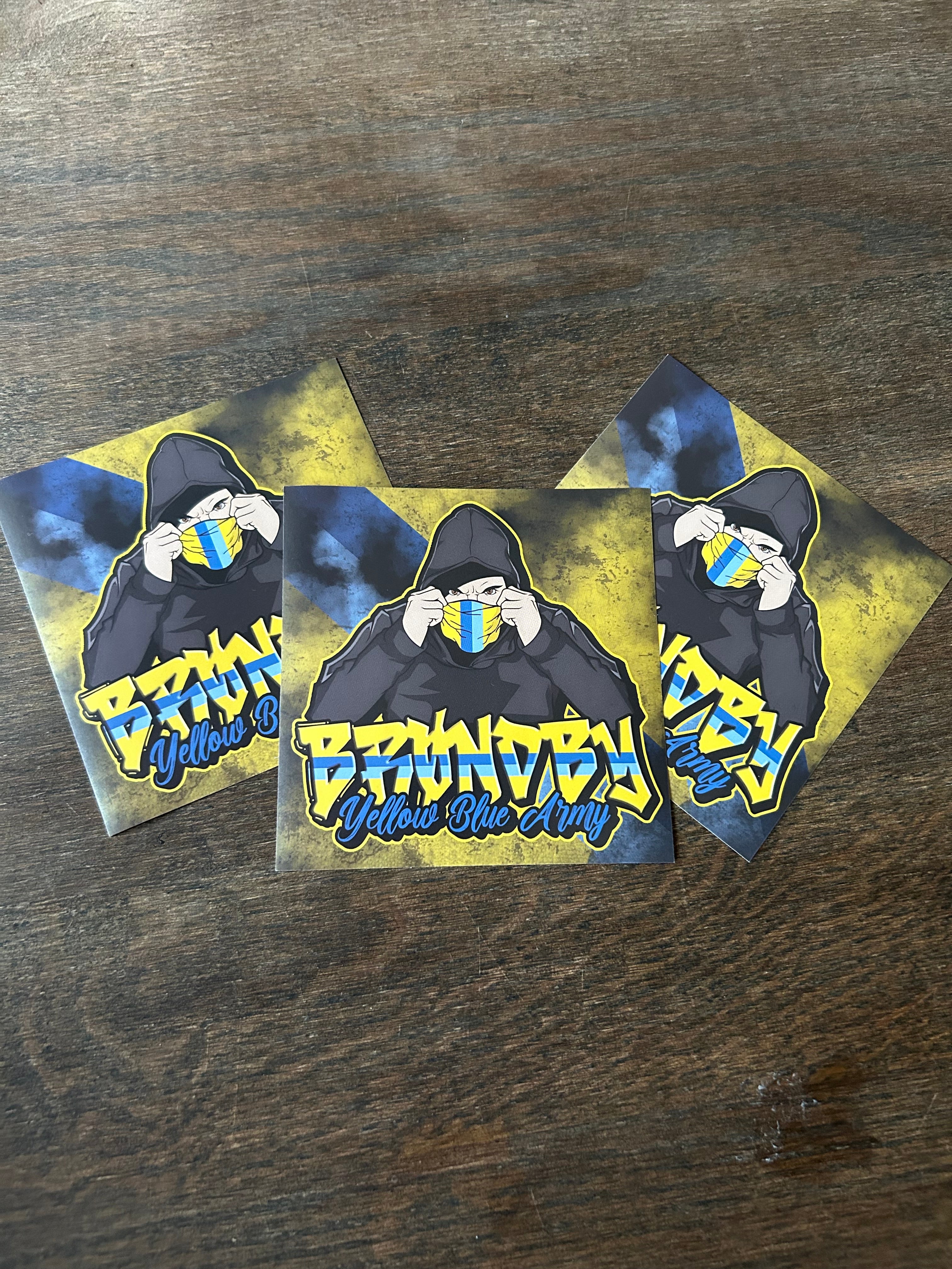 Yellow blue army sticker 50 stk