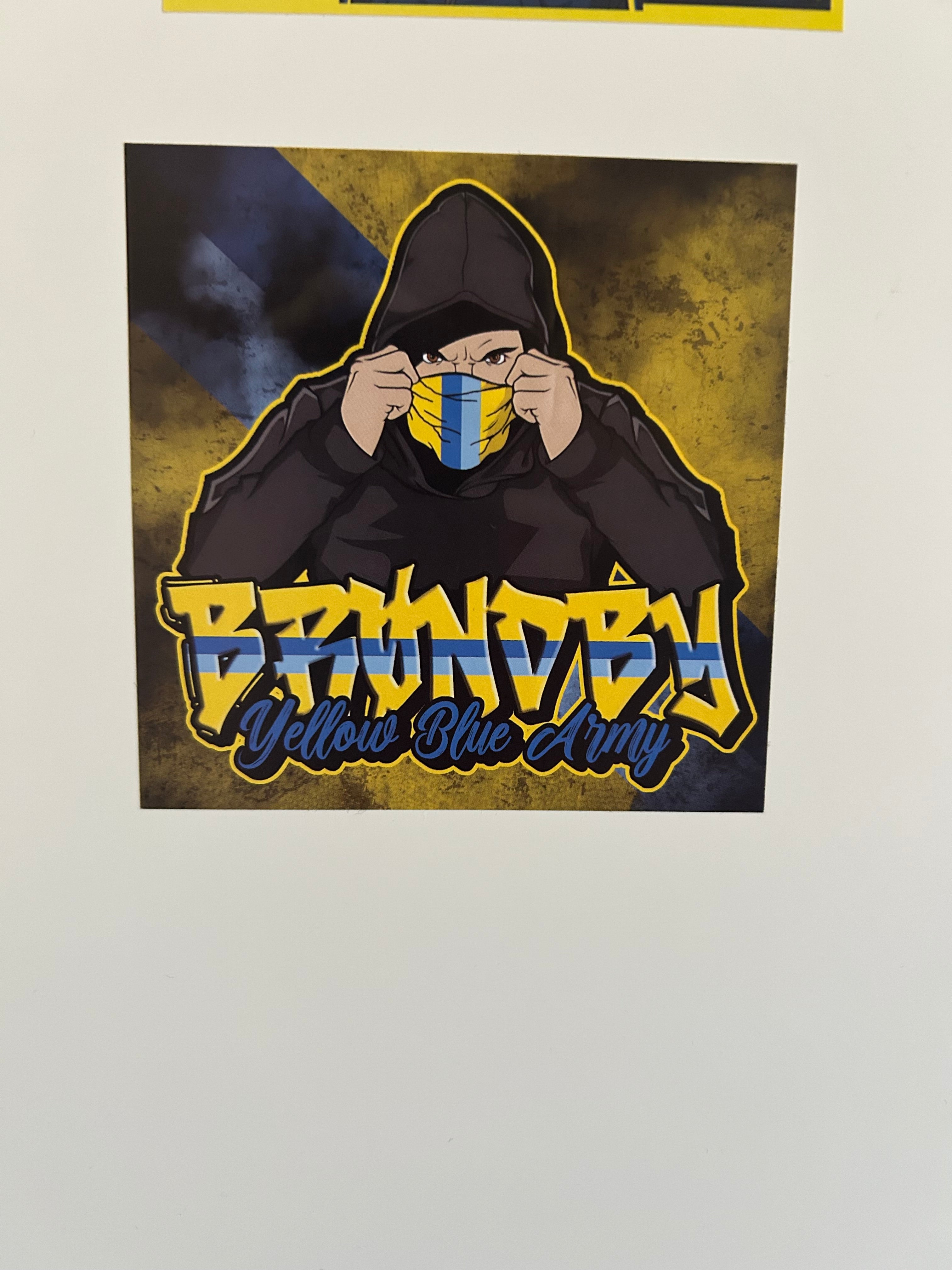 Yellow blue army sticker 50 stk