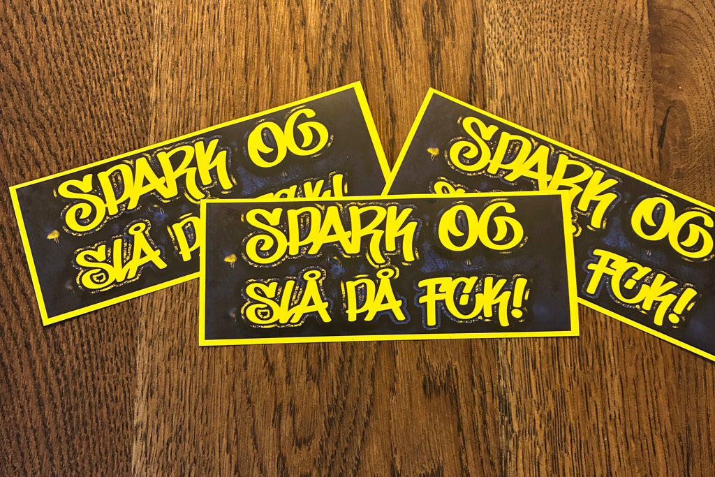 Spark og slå på FCK sticker 50 stk