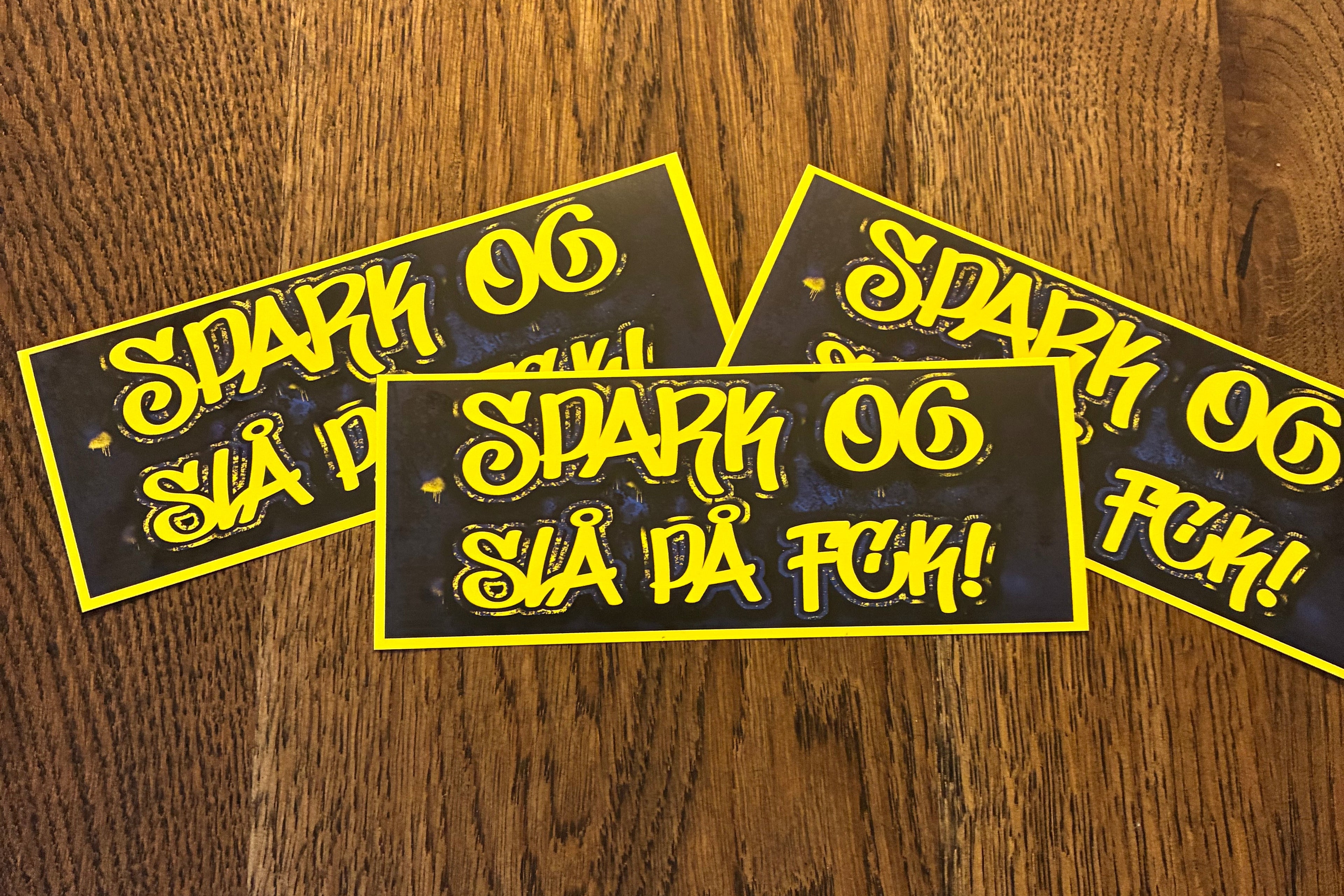 Spark og slå på FCK sticker 50 stk
