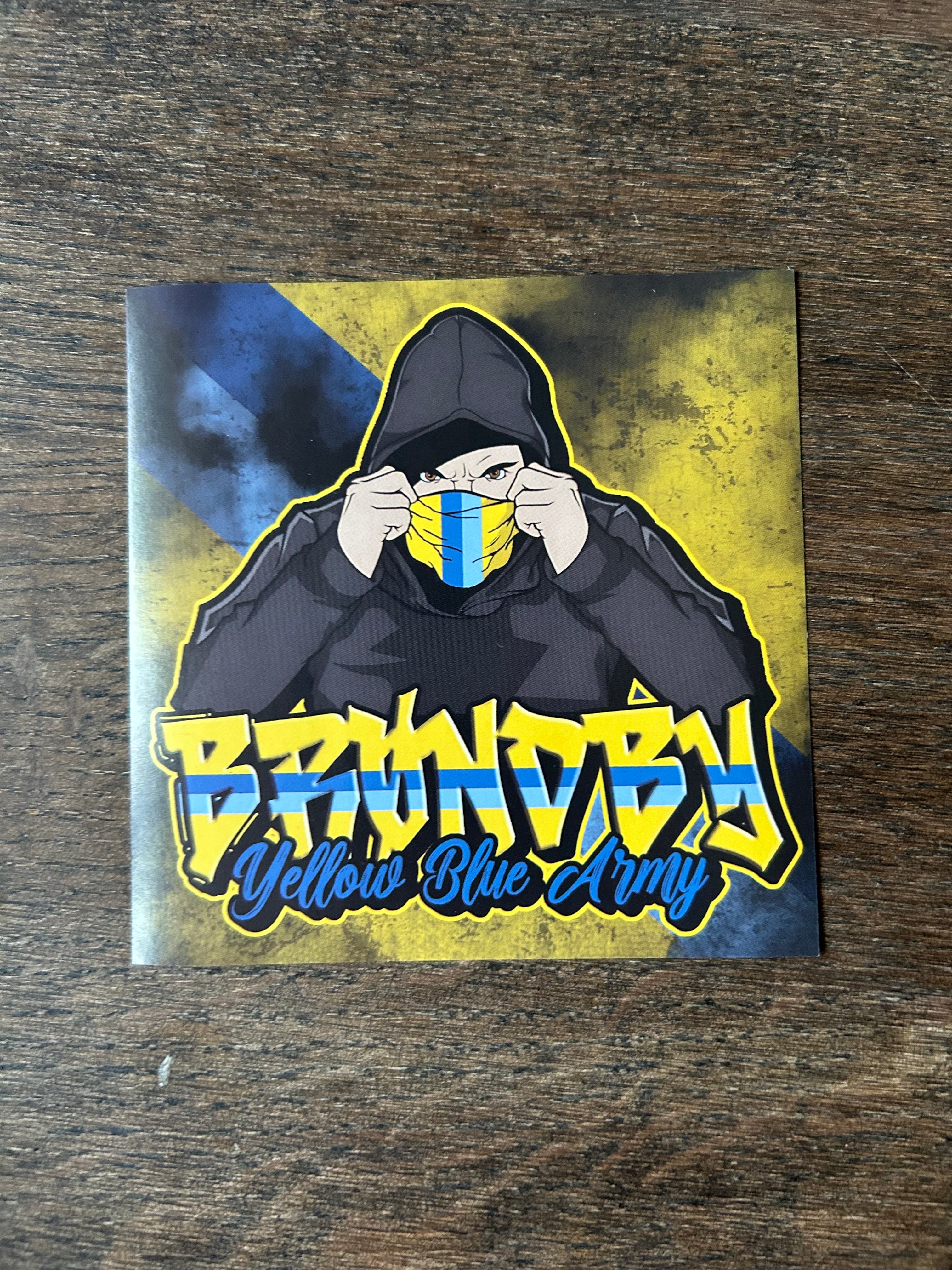 Yellow blue army sticker 50 stk