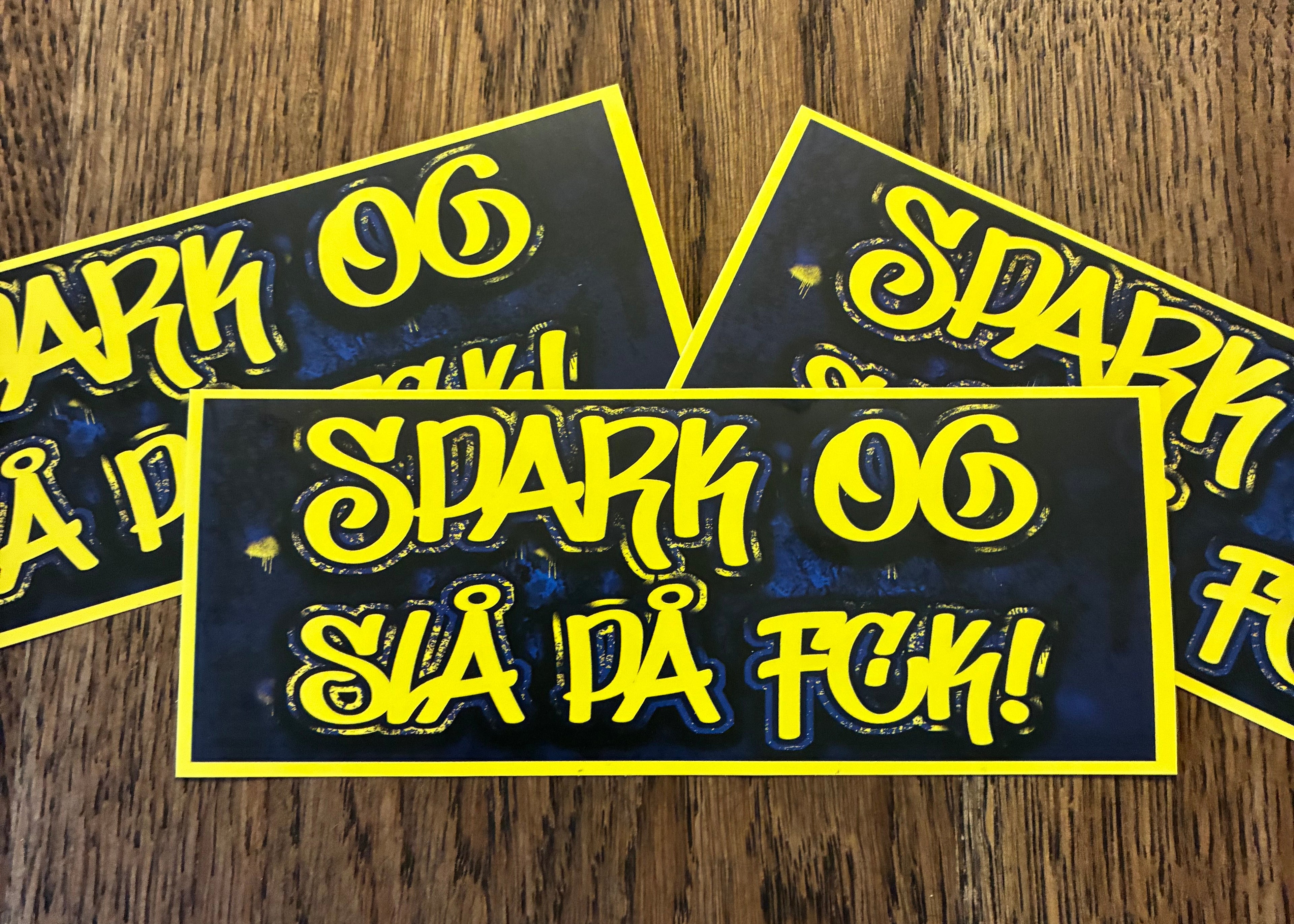 Spark og slå på FCK sticker 50 stk