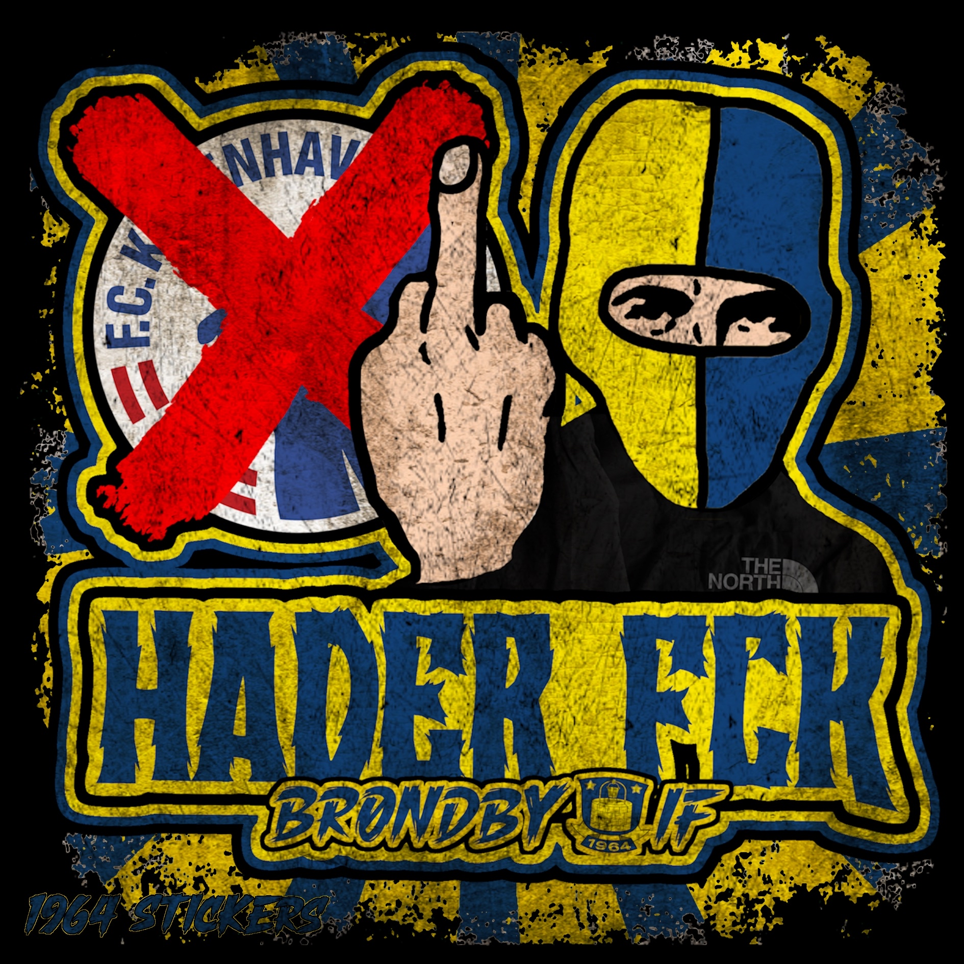 Hader FCK (maske) sticker 50 stk